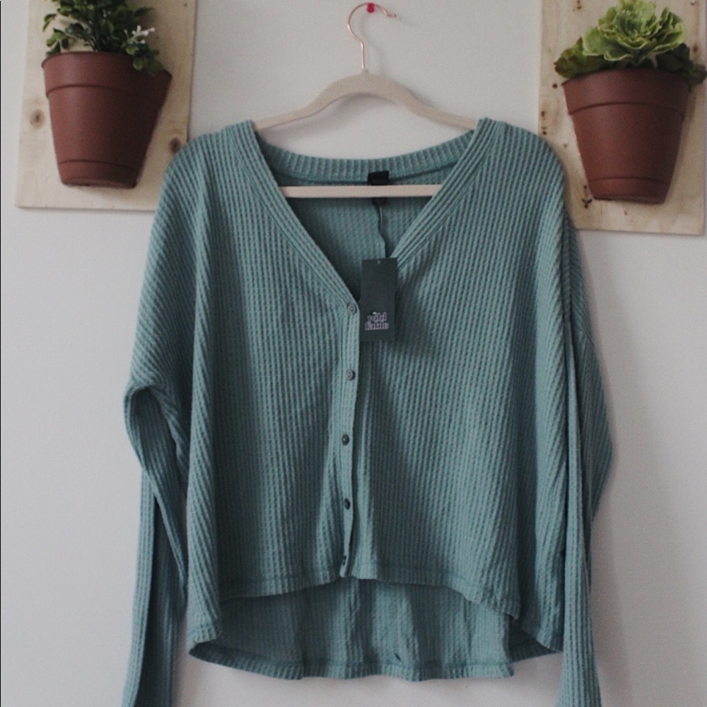 women’s blue sweater